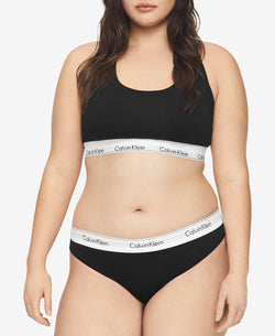 Calvin Klein Plus Modern Cotton Thong Qf5117 Black thumbnail 3