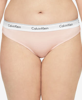 Calvin Klein Plus Modern Cotton Thong Qf5117 Nymph's Thigh