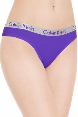 Calvin Klein Polymer-Blue (Purple) Radiant Cotton Thong thumbnail 2