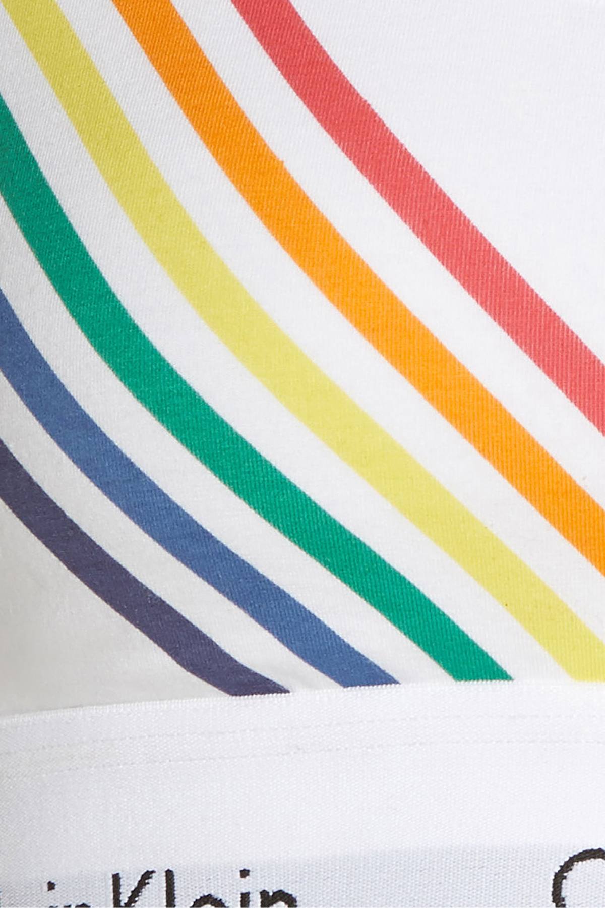 Calvin Klein Pride Limited Edition Modern Cotton Rainbow Bralette White