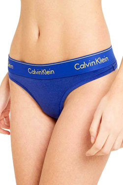 Calvin Klein Pure-Cerulean Modern-Cotton Logo-Waist Thong thumbnail 1