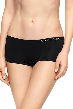 Calvin Klein Pure Seamless Boyshort in Black thumbnail 1