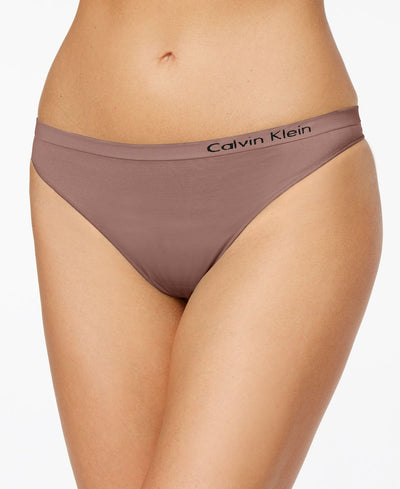 Calvin Klein Pure Seamless Thong Underwear Qd3544 Sparrow