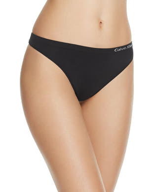 Calvin Klein Pure Seamless Thong in Black