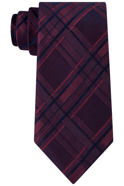 Calvin Klein Red/Indigo Plaid Tie
