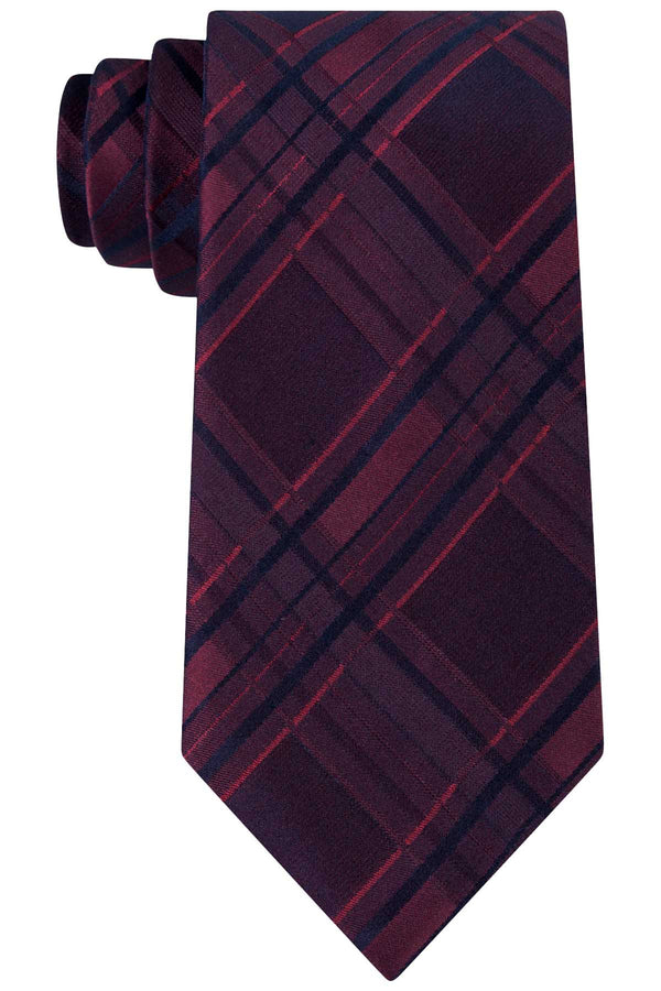 Calvin Klein Red/Indigo Plaid Tie