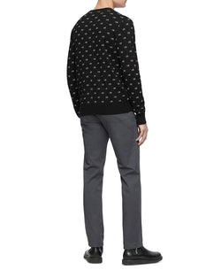 Calvin Klein Regular-fit Logo Jacquard Sweater Black thumbnail 2