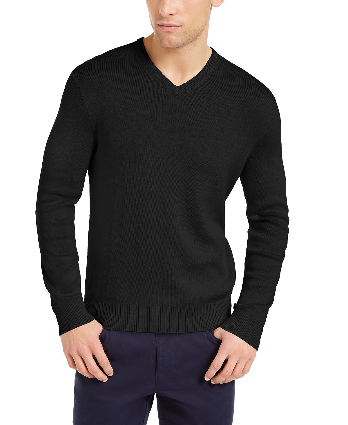 Calvin Klein Regular-fit V-neck Sweater Black
