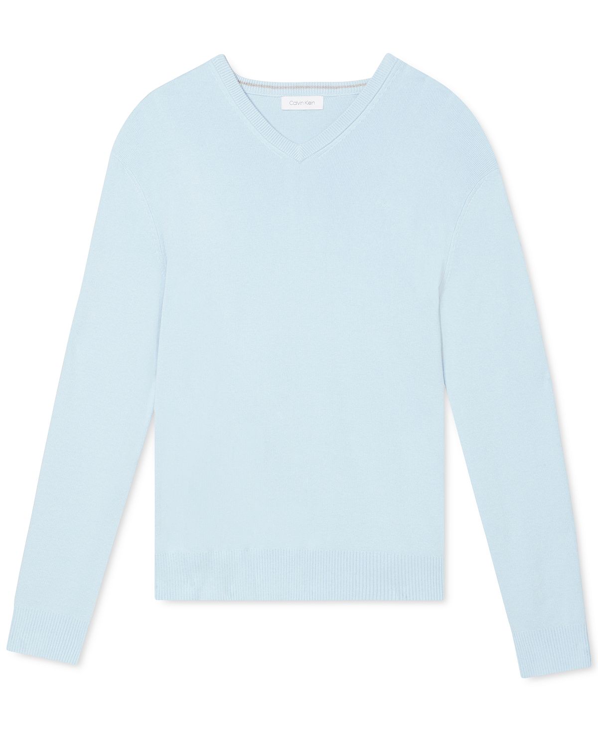 Calvin Klein Regular-fit V-neck Sweater Cerulean Blue