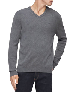 Calvin Klein Regular-fit V-neck Sweater Dark Gray thumbnail 1