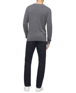 Calvin Klein Regular-fit V-neck Sweater Dark Gray thumbnail 2