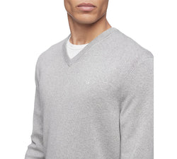 Calvin Klein Regular-fit V-neck Sweater Heroic Gray Heather thumbnail 3