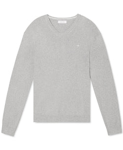 Calvin Klein Regular-fit V-neck Sweater Heroic Gray Heather thumbnail 4