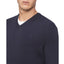 Calvin Klein Regular-fit V-neck Sweater Night Sky Blue