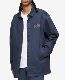 Calvin Klein Relaxed Fit Box Logo Shirt Ink thumbnail 4