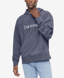 Calvin Klein Relaxed Fit Logo French Terry Hoodie Grisaille thumbnail 1