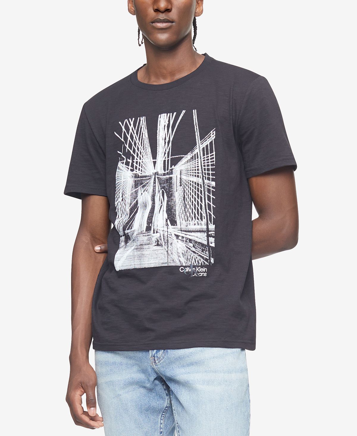 Calvin Klein Relaxed Fit Logo Graphic Print T-shirt NYC Black