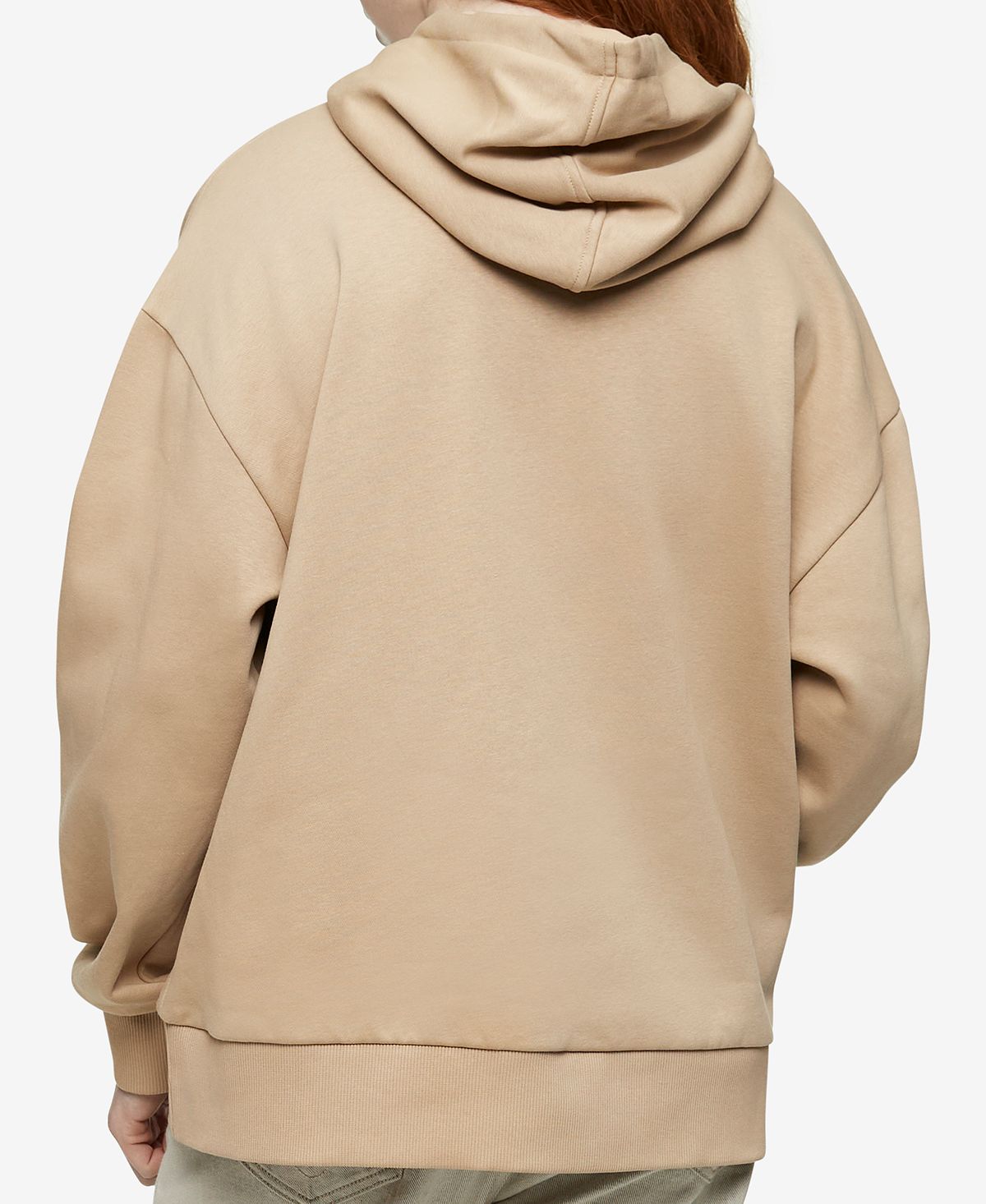 Calvin Klein Relaxed Fit Logo-print Hoodie Travertine