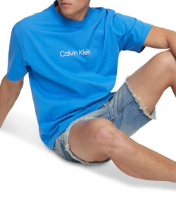 Calvin Klein Relaxed Fit Standard Logo Crewneck T-shirt Palace Blue thumbnail 2