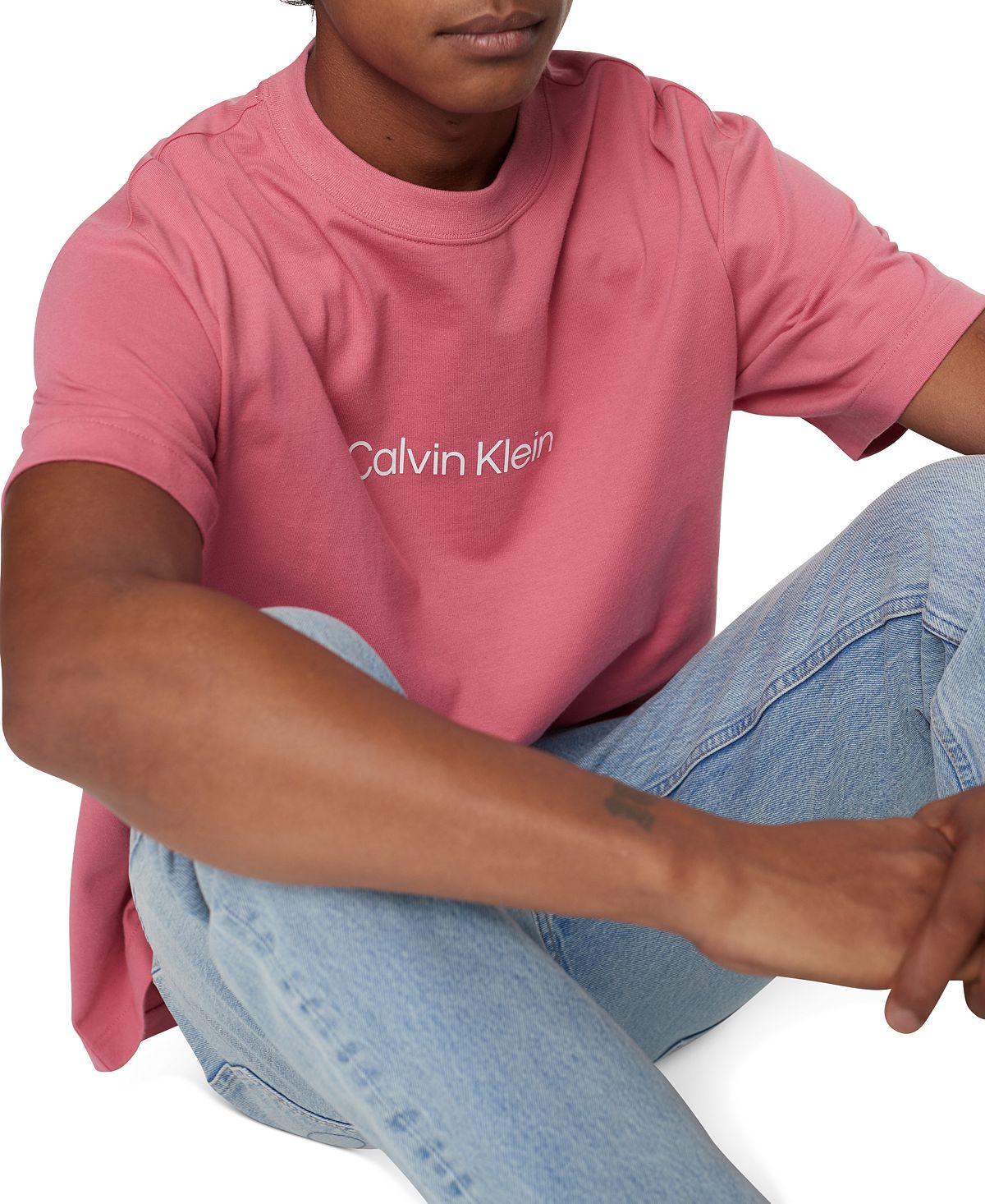 Calvin Klein Relaxed Fit Standard Logo Crewneck T-shirt Rapture Rose