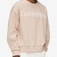 Calvin Klein Relaxed Fit Wide Logo-print Sweatshirt Rugby Tan