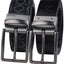 Calvin Klein Reversible Textured Ck Monogram Logo Belt Black
