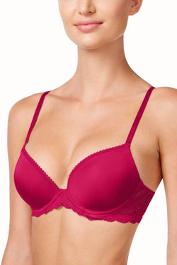 Calvin Klein Riley-Fuschia Seductive Comfort Lace Demi Bra thumbnail 4