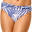 Calvin Klein Ruched Waist Bikini Bottom in Anthracite Summer Palm