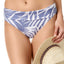 Calvin Klein Ruched Waist Bikini Bottom in Anthracite Summer Palm