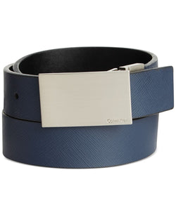 Calvin Klein Saffiano Leather Reversible Dress Belt Navy/Black thumbnail 1