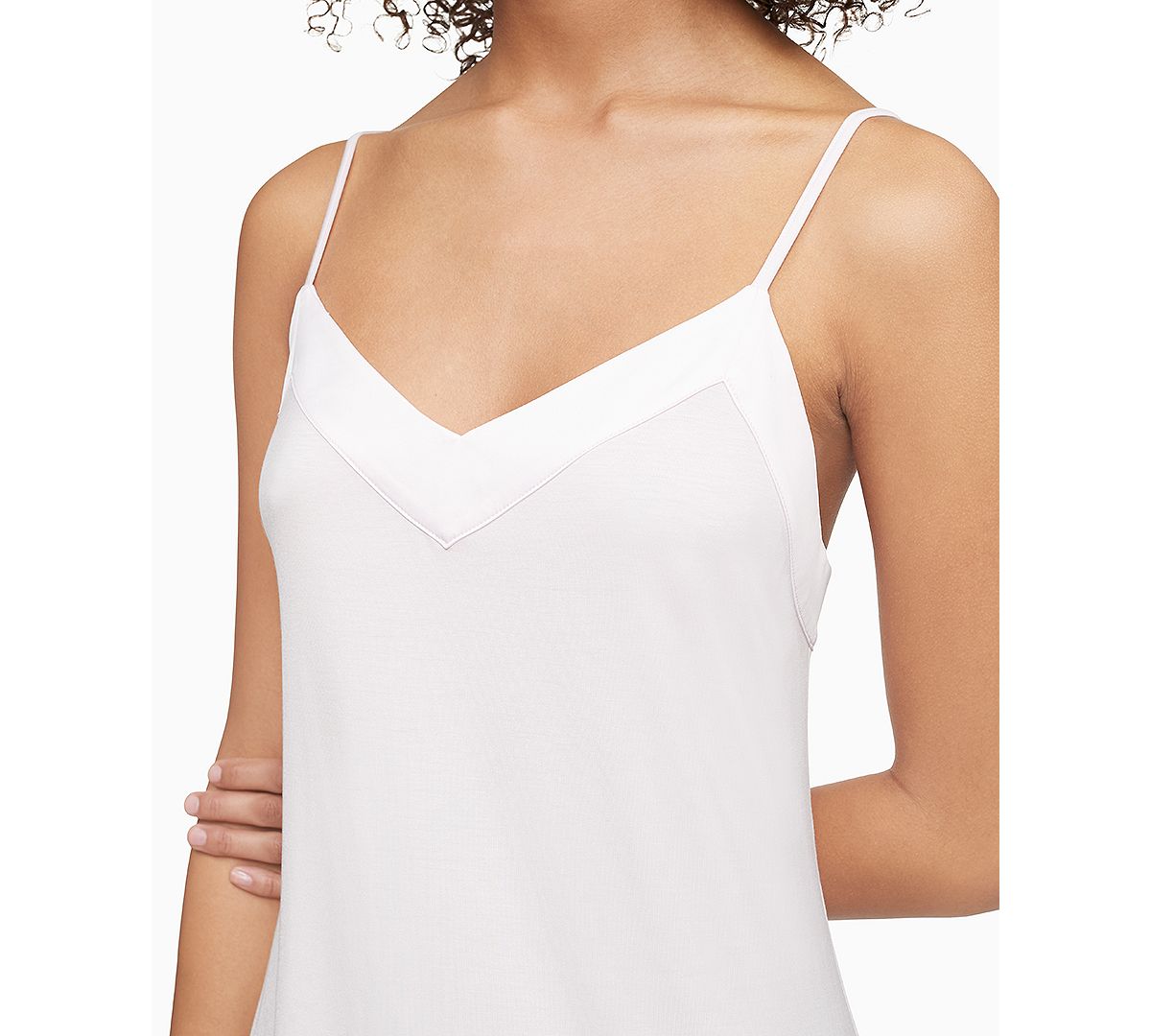 Calvin Klein Satin-trim Chemise Nightgown Pearly Pink