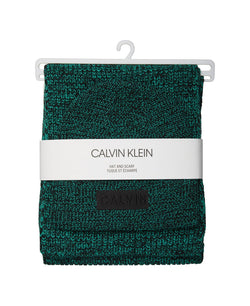 Calvin Klein Scarf And Beanie Set Green thumbnail 2