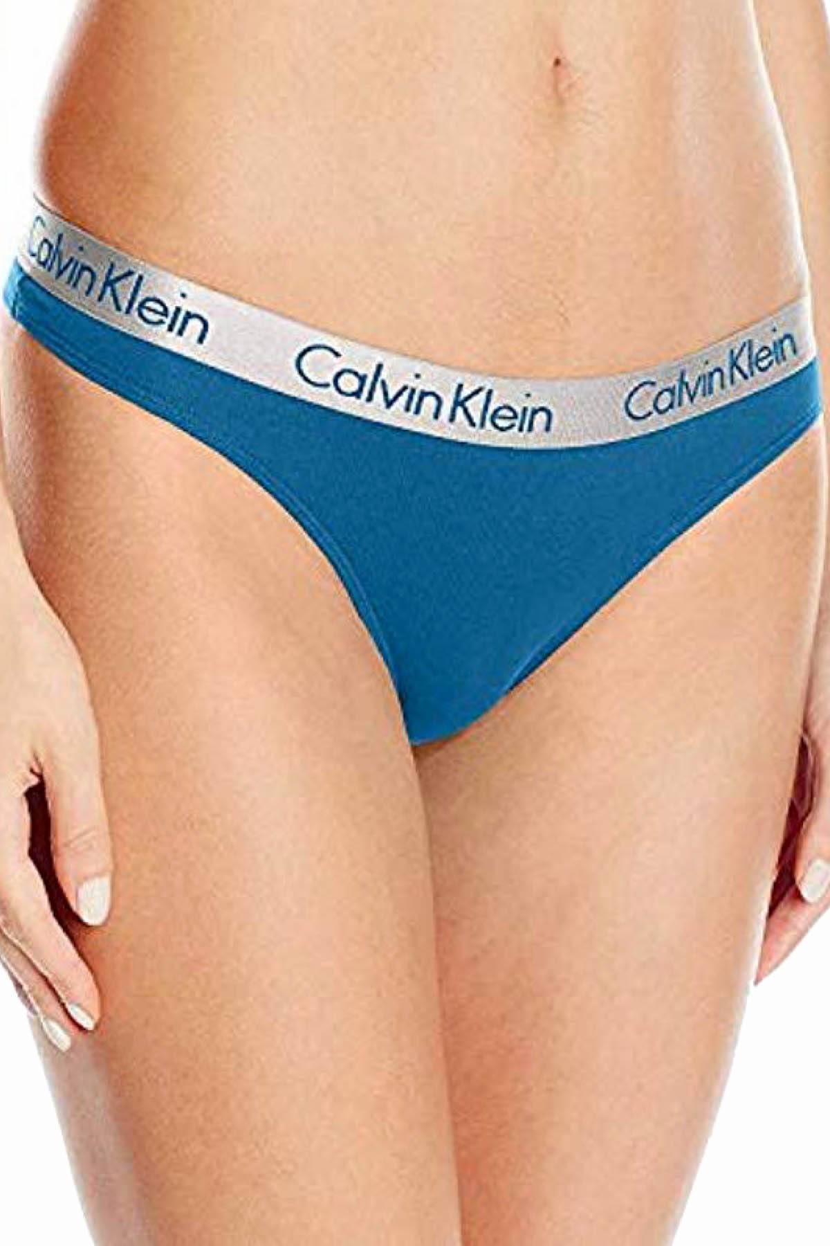 Calvin Klein Searching-Blue Radiant Cotton Thong