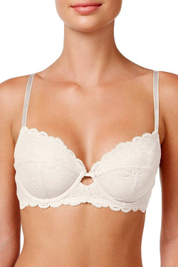 Calvin Klein Seductive Comfort Lace Full Coverage Bra in Ivory thumbnail 1