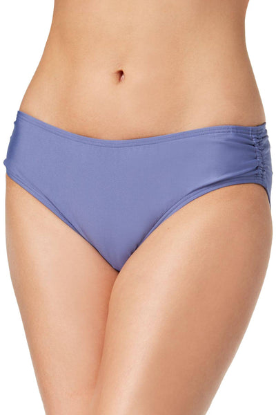 Calvin Klein Shirred Hipster Bikini Bottom in Anthracite