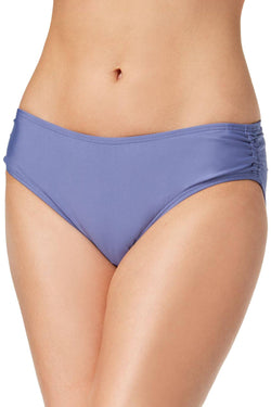Calvin Klein Shirred Hipster Bikini Bottom in Anthracite thumbnail 2