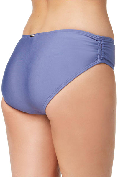 Calvin Klein Shirred Hipster Bikini Bottom in Anthracite