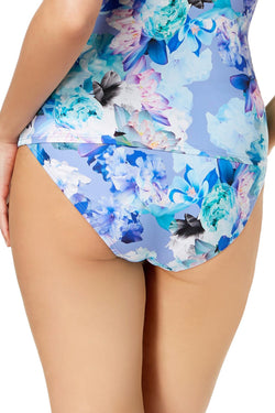 Calvin Klein Shirred Hipster Bikini Bottom in Chateau Floral thumbnail 3