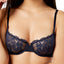 Calvin Klein Shoreline-Navy Bird-Lace Picot-Trim Balconette Bra