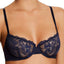 Calvin Klein Shoreline-Navy Bird-Lace Picot-Trim Balconette Bra