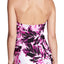 Calvin Klein Side Pleated Halter One Piece Swimsuit in Feather Print