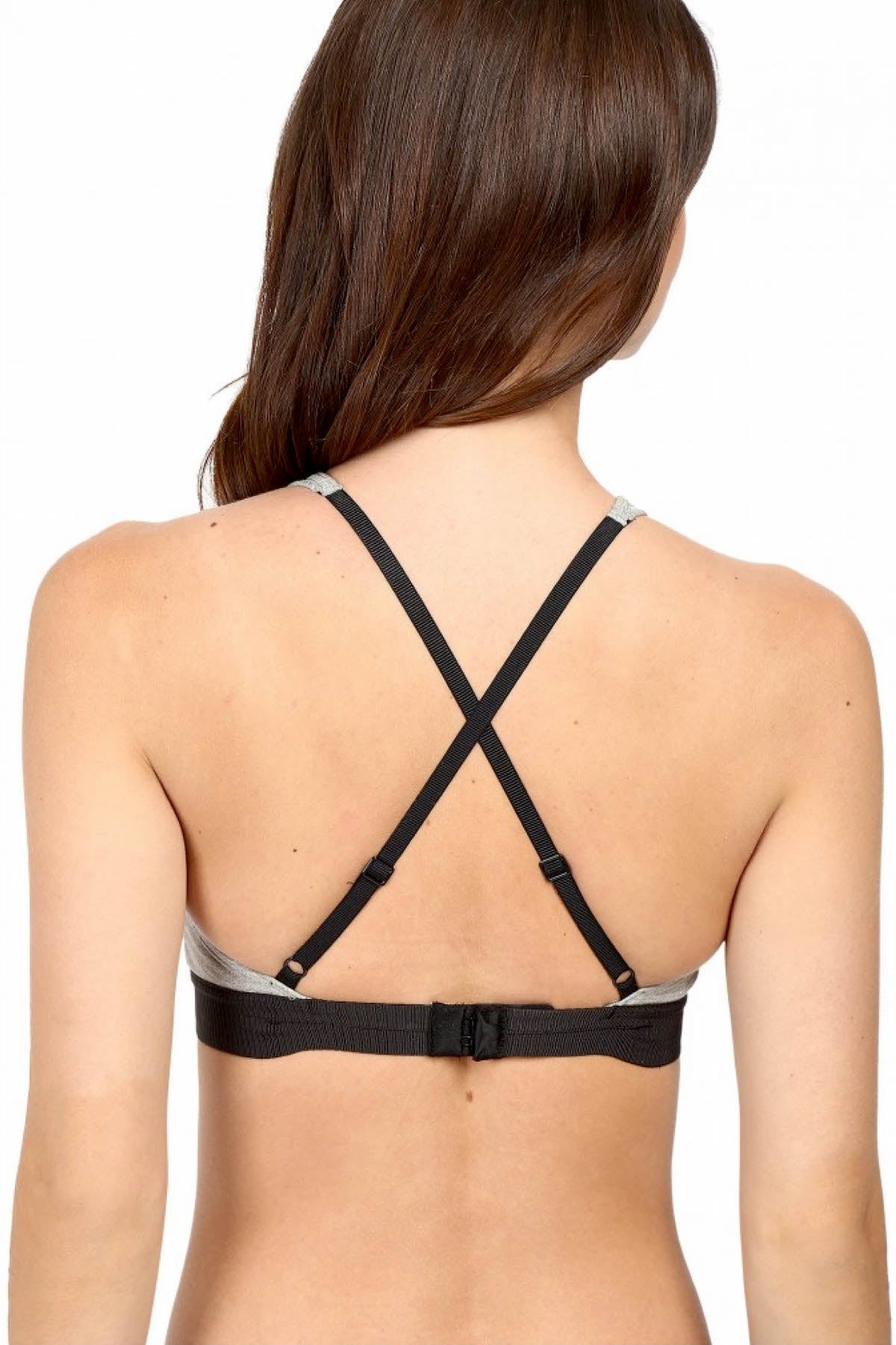 Calvin Klein Silver-Foil Retro Logo Bralette