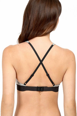 Calvin Klein Silver-Foil Retro Logo Bralette thumbnail 4