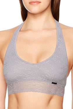 Calvin Klein Silverlock Bare Lace Halter Bralette thumbnail 3