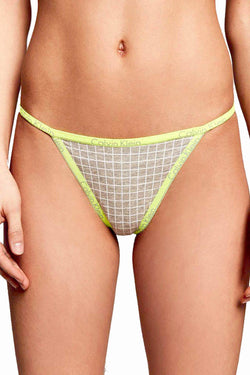 Calvin Klein Simple-Grid ID Cotton Logo String Thong thumbnail 3