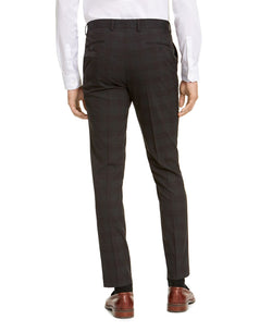 Calvin Klein Skinny-fit Infinite Stretch Plaid Dress Pants Charcoal thumbnail 2