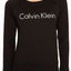 Calvin Klein Sleepwear Black Cotton Logo Coordinate L/S Raglan Top