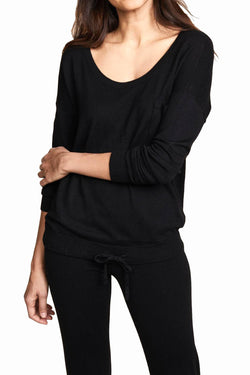 Calvin Klein Sleepwear Black Pure-Knits Long-Sleeve Lounge Top thumbnail 2