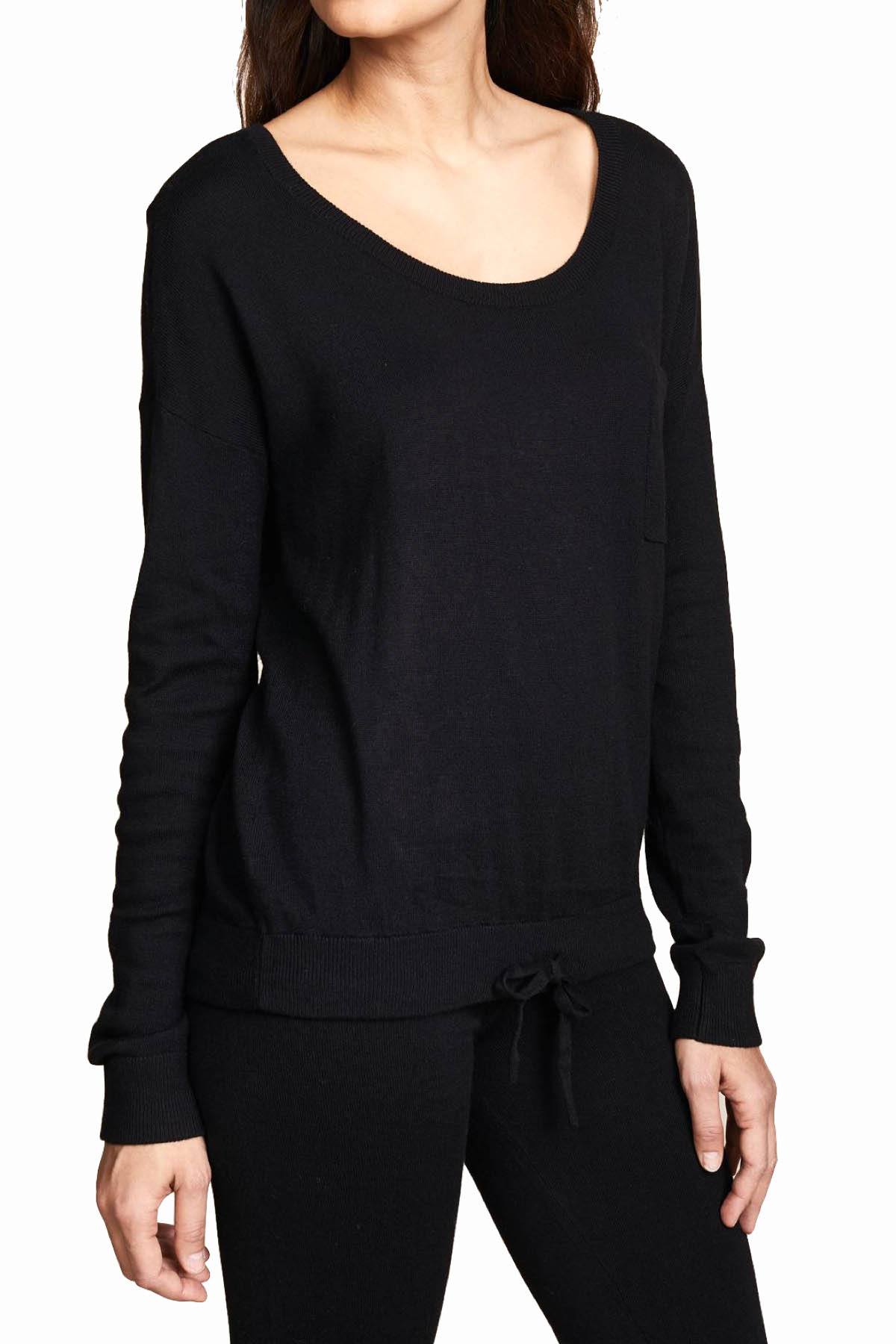 Calvin Klein Sleepwear Black Pure-Knits Long-Sleeve Lounge Top