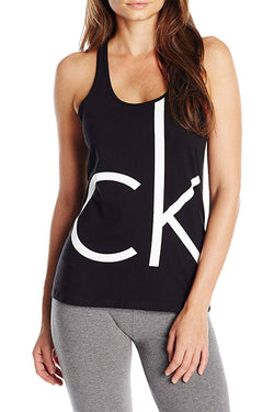 Calvin Klein Sleepwear Black Racerback Logo Tank Top thumbnail 1
